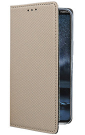 Кожени калъфи Кожени калъфи за Nokia Кожен калъф тефтер и стойка Magnetic FLEXI Book Style за Nokia 9 PureView златист